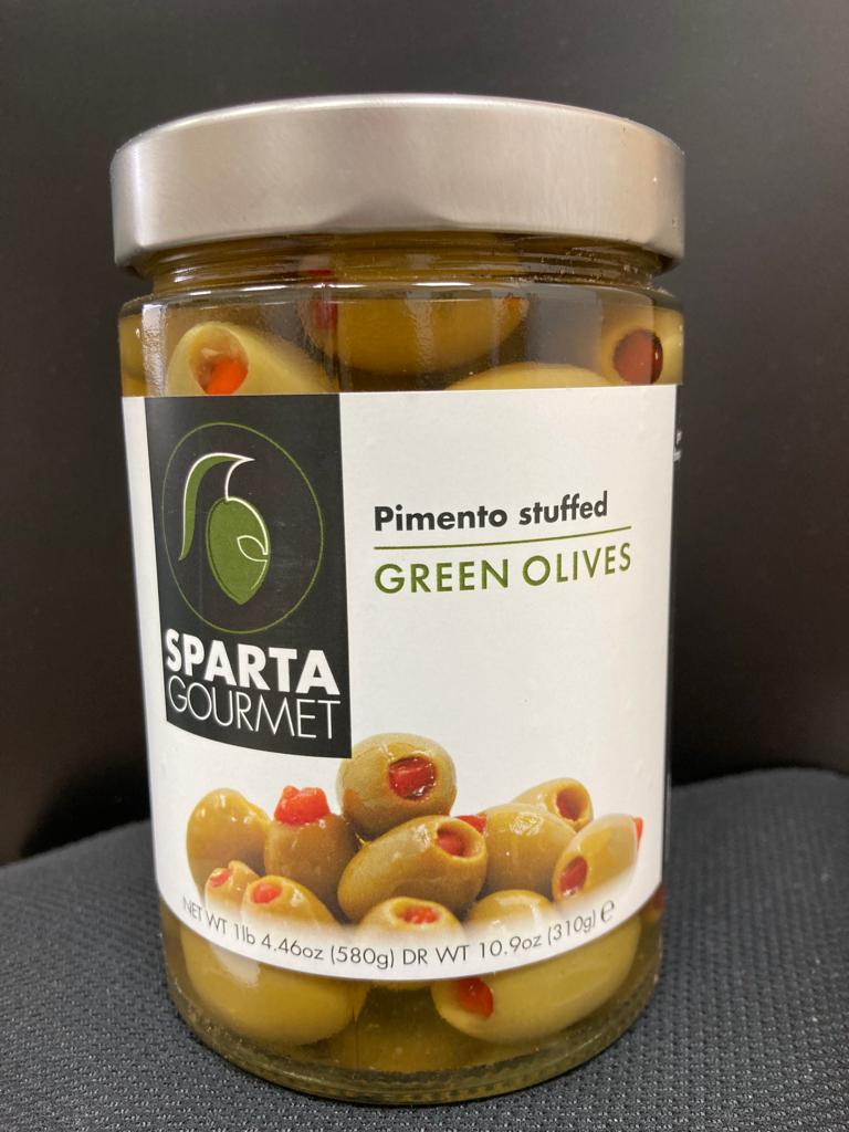 Zielone oliwki nadziewane papryczką SPARTA 580g