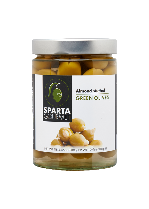 Zielone oliwki z migdałami SPARTA 580g